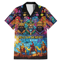 Epiphany Three Kings Day Family Matching Mermaid Dress and Hawaiian Shirt Stained Glass Window Style