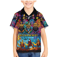 Epiphany Three Kings Day Family Matching Mermaid Dress and Hawaiian Shirt Stained Glass Window Style