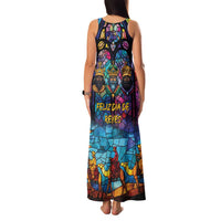 Epiphany Three Kings Day Family Matching Tank Maxi Dress and Hawaiian Shirt Stained Glass Window Style - Wonder Print Shop