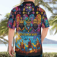 Epiphany Three Kings Day Hawaiian Shirt Stained Glass Window Style - Wonder Print Shop