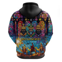 Epiphany Three Kings Day Hoodie Stained Glass Window Style - Wonder Print Shop