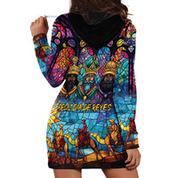 Epiphany Three Kings Day Hoodie Dress Stained Glass Window Style - Wonder Print Shop