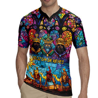 Epiphany Three Kings Day Rugby Jersey Stained Glass Window Style - Wonder Print Shop