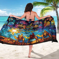 Epiphany Three Kings Day Sarong Stained Glass Window Style - Wonder Print Shop