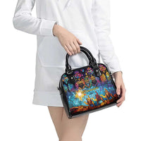Epiphany Three Kings Day Shoulder Handbag Stained Glass Window Style - Wonder Print Shop