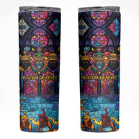 Epiphany Three Kings Day Skinny Tumbler Stained Glass Window Style - Wonder Print Shop