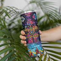Epiphany Three Kings Day Skinny Tumbler Stained Glass Window Style - Wonder Print Shop