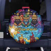 Epiphany Three Kings Day Spare Tire Cover Stained Glass Window Style - Wonder Print Shop