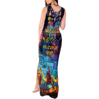 Epiphany Three Kings Day Tank Maxi Dress Stained Glass Window Style - Wonder Print Shop