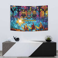 Epiphany Three Kings Day Tapestry Stained Glass Window Style - Wonder Print Shop