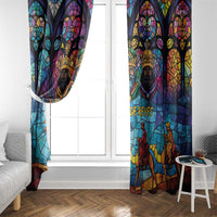 Epiphany Three Kings Day Window Curtain Stained Glass Window Style - Wonder Print Shop