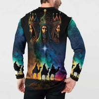 Feliz Dia De Reyes Three Kings Day Button Sweatshirt Happy Epiphany Day