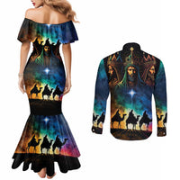 Feliz Dia De Reyes Three Kings Day Couples Matching Mermaid Dress and Long Sleeve Button Shirt Happy Epiphany Day