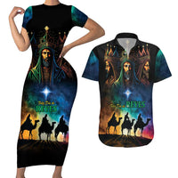 Feliz Dia De Reyes Three Kings Day Couples Matching Short Sleeve Bodycon Dress and Hawaiian Shirt Happy Epiphany Day