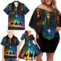 Feliz Dia De Reyes Three Kings Day Family Matching Off Shoulder Short Dress and Hawaiian Shirt Happy Epiphany Day LT9 - Wonder Print Shop