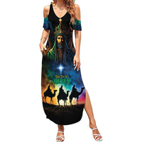 Feliz Dia De Reyes Three Kings Day Family Matching Summer Maxi Dress and Hawaiian Shirt Happy Epiphany Day - Wonder Print Shop