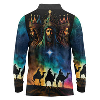Feliz Dia De Reyes Three Kings Day Long Sleeve Polo Shirt Happy Epiphany Day - Wonder Print Shop