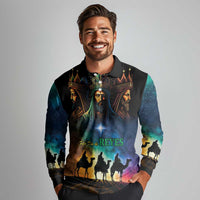 Feliz Dia De Reyes Three Kings Day Long Sleeve Polo Shirt Happy Epiphany Day - Wonder Print Shop