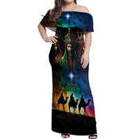 Feliz Dia De Reyes Three Kings Day Off Shoulder Maxi Dress Happy Epiphany Day - Wonder Print Shop