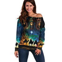 Feliz Dia De Reyes Three Kings Day Off Shoulder Sweater Happy Epiphany Day - Wonder Print Shop