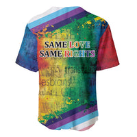 Beautiful Rainbow Lips Kiss Baseball Jersey LGBTQ Same Love Same Rights