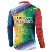 Beautiful Rainbow Lips Kiss Button Sweatshirt LGBTQ Same Love Same Rights