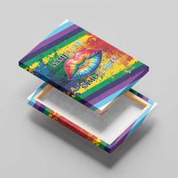 Beautiful Rainbow Lips Kiss Canvas Wall Art LGBTQ Same Love Same Rights