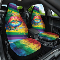 Beautiful Rainbow Lips Kiss Car Seat Cover LGBTQ Same Love Same Rights