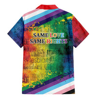 Beautiful Rainbow Lips Kiss Family Matching Mermaid Dress and Hawaiian Shirt LGBTQ Same Love Same Rights