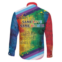 Beautiful Rainbow Lips Kiss Family Matching Off Shoulder Short Dress and Hawaiian Shirt LGBTQ Same Love Same Rights LT9 - Wonder Print Shop