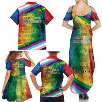 Beautiful Rainbow Lips Kiss Family Matching Summer Maxi Dress and Hawaiian Shirt LGBTQ Same Love Same Rights - Wonder Print Shop