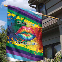 Beautiful Rainbow Lips Kiss Garden Flag LGBTQ Same Love Same Rights - Wonder Print Shop