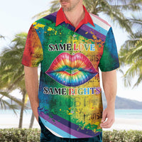 Beautiful Rainbow Lips Kiss Hawaiian Shirt LGBTQ Same Love Same Rights - Wonder Print Shop