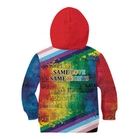 Beautiful Rainbow Lips Kiss Kid Hoodie LGBTQ Same Love Same Rights - Wonder Print Shop