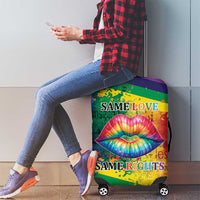 Beautiful Rainbow Lips Kiss Luggage Cover LGBTQ Same Love Same Rights - Wonder Print Shop