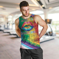 Beautiful Rainbow Lips Kiss Men Tank Top LGBTQ Same Love Same Rights - Wonder Print Shop