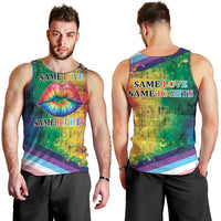 Beautiful Rainbow Lips Kiss Men Tank Top LGBTQ Same Love Same Rights - Wonder Print Shop