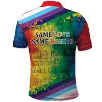 Beautiful Rainbow Lips Kiss Polo Shirt LGBTQ Same Love Same Rights - Wonder Print Shop