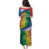 Beautiful Rainbow Lips Kiss Puletasi LGBTQ Same Love Same Rights - Wonder Print Shop