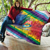 Beautiful Rainbow Lips Kiss Quilt LGBTQ Same Love Same Rights - Wonder Print Shop