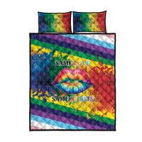 Beautiful Rainbow Lips Kiss Quilt Bed Set LGBTQ Same Love Same Rights - Wonder Print Shop