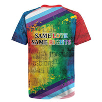 Beautiful Rainbow Lips Kiss Rugby Jersey LGBTQ Same Love Same Rights - Wonder Print Shop