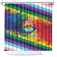 Beautiful Rainbow Lips Kiss Shower Curtain LGBTQ Same Love Same Rights - Wonder Print Shop