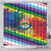 Beautiful Rainbow Lips Kiss Shower Curtain LGBTQ Same Love Same Rights - Wonder Print Shop