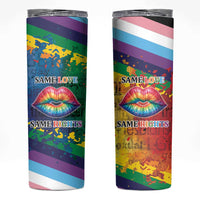 Beautiful Rainbow Lips Kiss Skinny Tumbler LGBTQ Same Love Same Rights - Wonder Print Shop