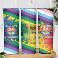 Beautiful Rainbow Lips Kiss Skinny Tumbler LGBTQ Same Love Same Rights - Wonder Print Shop