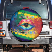 Beautiful Rainbow Lips Kiss Spare Tire Cover LGBTQ Same Love Same Rights - Wonder Print Shop