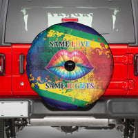 Beautiful Rainbow Lips Kiss Spare Tire Cover LGBTQ Same Love Same Rights - Wonder Print Shop