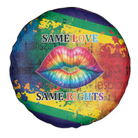 Beautiful Rainbow Lips Kiss Spare Tire Cover LGBTQ Same Love Same Rights - Wonder Print Shop