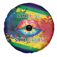 Beautiful Rainbow Lips Kiss Spare Tire Cover LGBTQ Same Love Same Rights - Wonder Print Shop